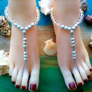 Silver Barefoot Sandals
